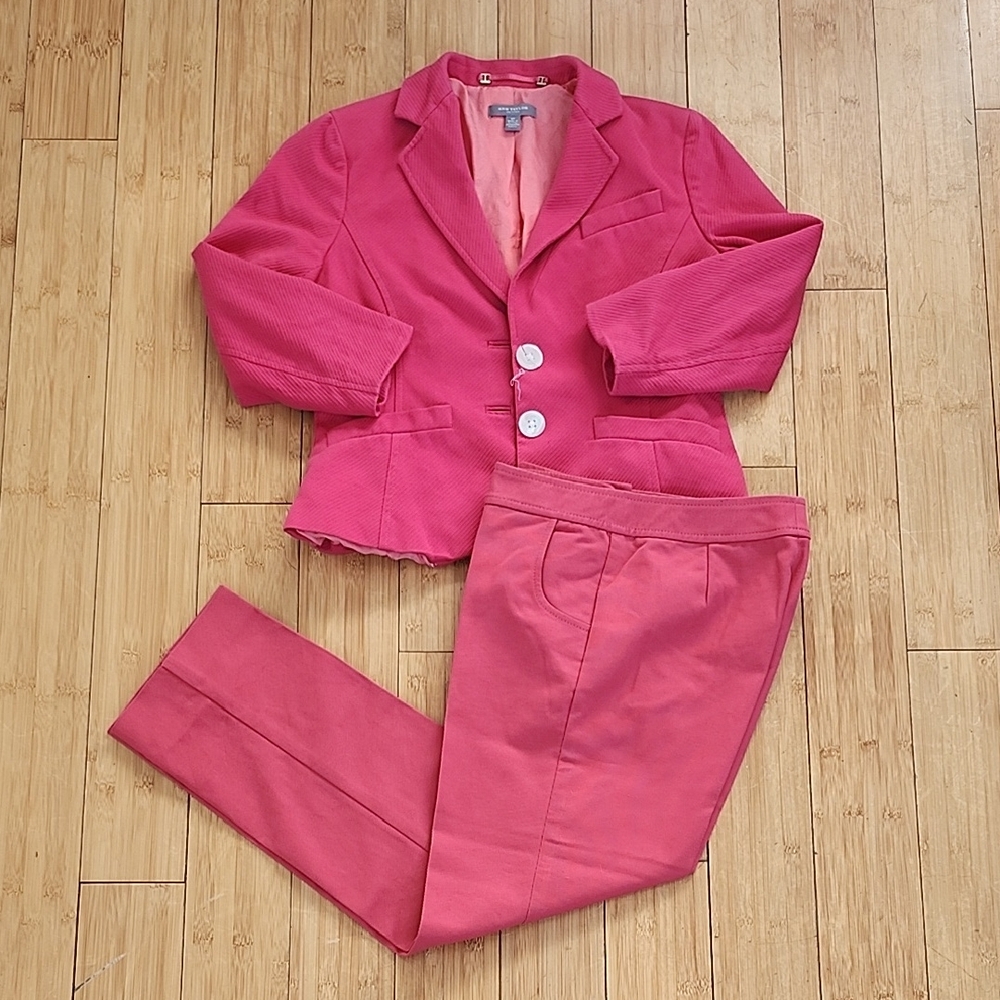 Pink Corduroy Blazer and Pants Set